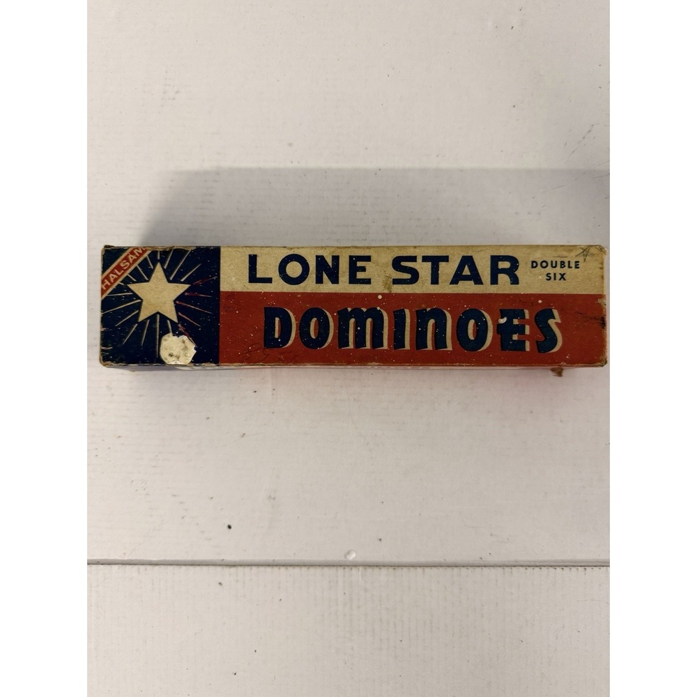 Vintage Lone Star Dominoes Set No.‎ 209 Double Six Halsam Products 28 Pcs USA